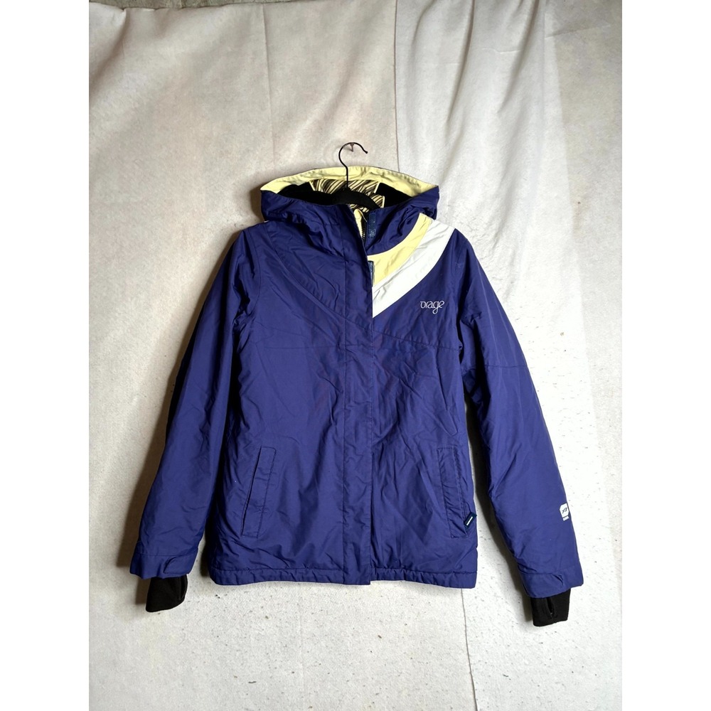 Orage Ski Jacket Women's XL Purple White Raglan Sleeve Hook & Loop Inside Zip